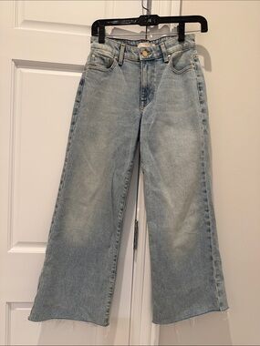 Fidelity Light Wash Wide-Leg High-Rise Jeans